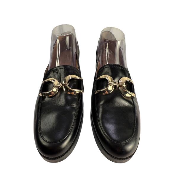 27 Edit NATURALIZER Women BELINE Black Leather Slip On Loafers SZ 9.5 M NWOB - Picture 4 of 11